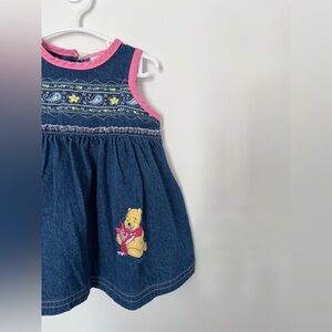 Vintage Pooh 100 acre collection embroidered dress 100% cotton 6-9 months
